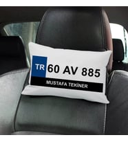 Plakalı İsme Özel Araç Koltuk Yastığı
