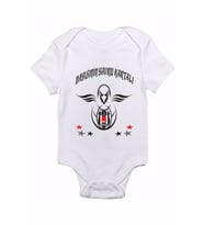 Unisex Bebek Beyaz Dayısının Yavru Kartalı Baskılı Body Zıbın
