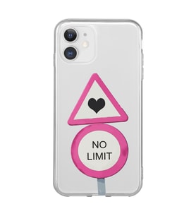 Iphone 11 Uyumlu No Limit Tasarımlı Şeffaf Telefon Kılıfı