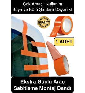 İz Bırakmaz 50 mm x 30 mt Araba Montaj Bandı Oto Araç Sabitleme Bant Ekstra Güçlü Suya Dayanıklı