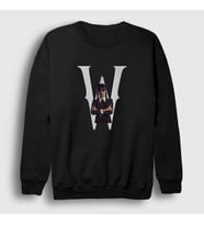 Presmono Unisex Siyah W Wednesday Addams Family Addams Ailesi Sweatshirt 366558tt