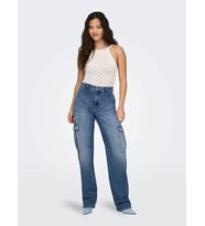 Only Onljune High Waisted Kadın Denim Pantolon (Mavi)