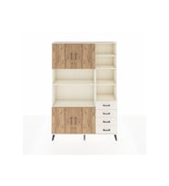Arges Dolap 9 Raflı 4 Çekmeceli 4 Kapaklı 132x30x195 Aytaşı-Çam/Aytaşı