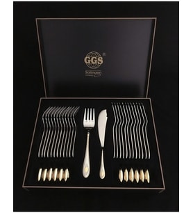 ggs solingen Nadine Mat Altın 38 Parça Balık Seti