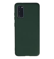 Galaxy S20 Kılıf Nano içi Kadife Silikon - Koyu Yeşil