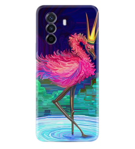 Huawei Nova Y70 Y90 Nova 9 SE  Kılıf Desemli Silikon Queen Flamingo 1748
