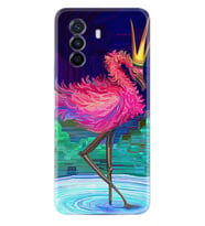 Huawei Nova Y70 Y90 Nova 9 SE  Kılıf Desemli Silikon Queen Flamingo 1748
