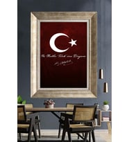 GÜMÜŞ ÇERÇEVELİ PASPARTULU TABLO DF14