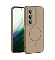 Coverzone Xiaomi Redmi 15 ?le Uyumlu Kamera Lens Korumal? K?l?f Magsafe Uyumlu Kablosuz ?arj �zellikli Tea Silikon Telefon K?l?f? Gold
