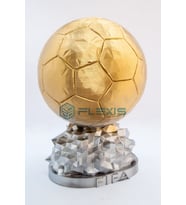 FLEXIS WE MAKE IT POSSIBLE FOR YOU İSMİNİZE ÖZEL FIFA BALLON D'OR MAKETİ 15 CM HEDİYELİK GOLD KAPLAMA  FUTBOL