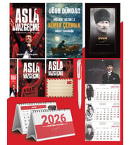 Asla Vazgeçme - Ayraç - Kartpostal - Poster - Müjdat Gezenle Kürek çekmek -  2026 Ajanda Komutan - Gazi Duvar Takvimi - Masa Takvimi