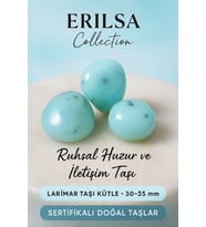 Sertifikalı Doğal Larimar Taşı Kütle 30-35 mm – Ruhsal Huzur ve İletişim Taşı (Çok Renkli)