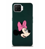 Oppo A73 Soft Premier Kapak Minnie Mouse-A Tasarımlı Silikon Kılıf - Yeşil (Şeffaf)
