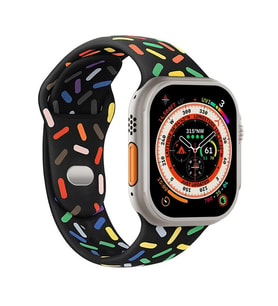 Microsonic Apple Watch Series 10 46mm Kordon Harmony Edition Siyah (Siyah-İndigo)
