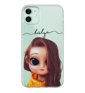 Apple Red hair Tasarımlı Şeffaf Telefon Kılıfı