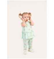 Kız Bebek Tunik Model Alt-Üst Takım (Yeşil)