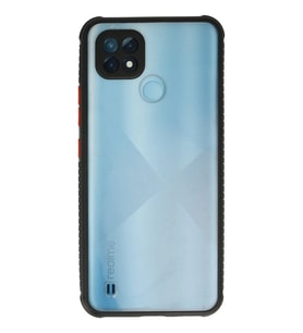 Newface Realme C21 Kılıf Miami Şeffaf Silikon - Siyah