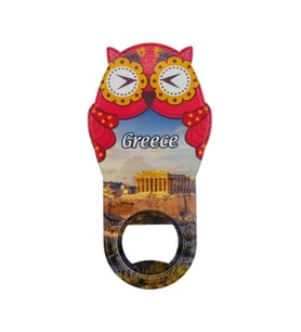 Yunanistan Temalı Baykuş Magnet Kapak Açacak