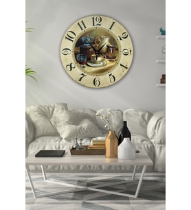 Bilge Retro Tasarımlı Duvar Saati 35x35cm