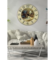 Bilge Retro Tasarımlı Duvar Saati 35x35cm
