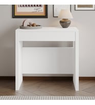 İnarch Dizayn Nivo Modüler Açılır Yemek Masası – Modern Dresuar & Çok Amaçlı Masa,Kapalı 44 cm - Açık 116 cm (Beyaz)