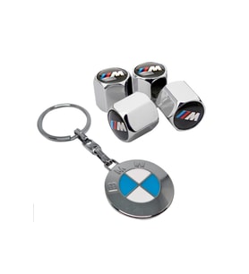 BMW 1.16 F20 2012-2019 3M LOGOLU KROM Sibop Kapağı 4 Adet ve Krom Anahtarlık