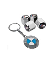 BMW 1.16 F20 2012-2019 3M LOGOLU KROM Sibop Kapağı 4 Adet ve Krom Anahtarlık