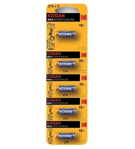 Kodak Alkalin Pil 27A Küçük - 5 adet