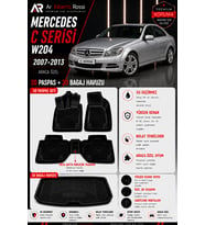 MERCEDES C SERİSİ W204 2007-2013 Araca Özel 3D Paspas + 3D Bagaj Havuzu