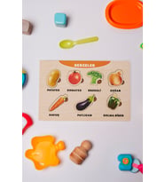 Sebzeler Puzzle Ahşap Bul Tak Eğitici Yapboz