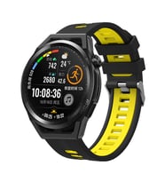 Xiaomi Redmi Watch 5 Active / Watch 5 Lite Uyumlu Suya Karşı Dayanıklı Ayarlanabilir Delikli Silikon (Siyah-Sarı)