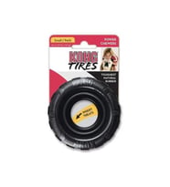 KONG Extreme Tires Delikli Tekerlek Şeklinde Çok Amaçlı Köpek Oyuncağı Ultra Sert S