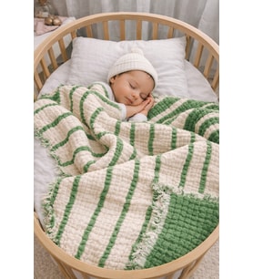 %100 Pamuklu 8 Katlı Multi Müslin Bebek Çocuk Battaniyesi – XL (120x100 cm)
