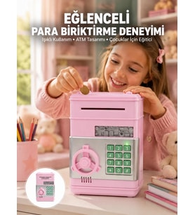 Northcity Elektronik Şifreli Otomatik Para Yutan Kumbara - Çocuklar İçin Güvenli ve Eğitici Hediye