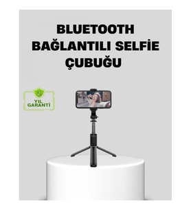 Mey İthalat® Bluetooth Selfie Çubuğu – 360° Dönebilen Başlık, Kablosuz Bağlantı