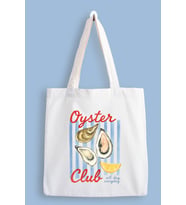 Le Vion Oyster Club Su Geçirmez Baskılı Bez Çanta, Tote Bag