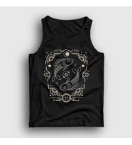 Presmono Unisex Siyah Pisces Zodiac Hediye Balık Burcu Atlet 528751tt