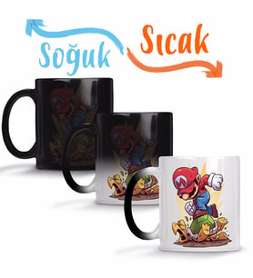 Super Mario Atari Sihirli Kupa Bardak Porselen