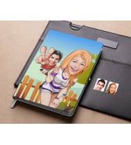 Bk Gift Kişiye Özel Sevgililer Karikatürlü Beyaz Defter-30 , Arkadaşa Hediye , Sevgiliye Hediye