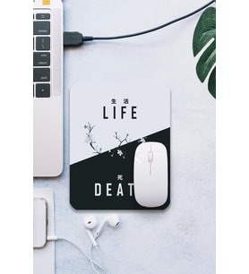 SonicTouch Life and Death Pürüzsüz Yüzey Kaymaz Taban Dikişsiz Kenar Gamer Oyuncu Mouse Pad 19x23cm