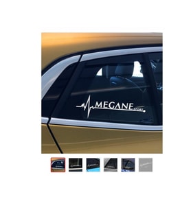 Megan Sport Oto Sticker 2 Adet Beyaz 20*7 Cm