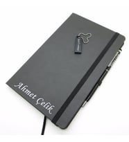 Wings SG157 İsme Özel Siyah Defter + 16GB Usb Bellek + Touch Kalem Set  Hepsi İsme Özel