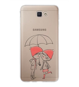 Samsung Galaxy J7 Prime 2 Kapak Aşk Tasarımlı Şeffaf Silikon Kılıf