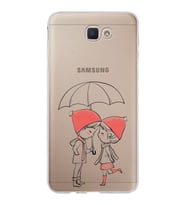Samsung Galaxy J7 Prime 2 Kapak Aşk Tasarımlı Şeffaf Silikon Kılıf