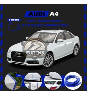 Audi A4 Oto Araç Kapı Koruma Fitili 5metre Parlak Mavi Renk