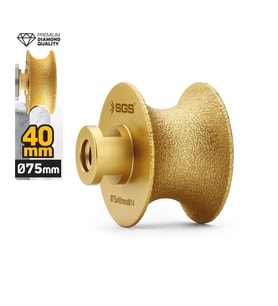 SGS2792 M14-75x40 Mm Vakum Elmas Mermer Granit Taşlama Diski Tam Profil