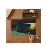 Wallivo Edward Hopper'ın Gece Kuşları Tasarımı 240 parça Ahşap Puzzle Ahşap Kutuda MP02996
