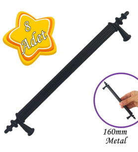 8 Adet Erciyes kulp Siyah 160 mm Kulp Mobilya Mutfak Dolabı Çekmece Dolap Kapak Kulpu Kulbu Metal Kulpları