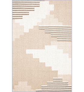 Eliana Home Baskılı, Yıkanabilir Kaymaz Taban Salon Halısı LNA0398 100x150 cm (Bej)