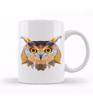 Geometric Animal Owl Kupa Bardak Porselen